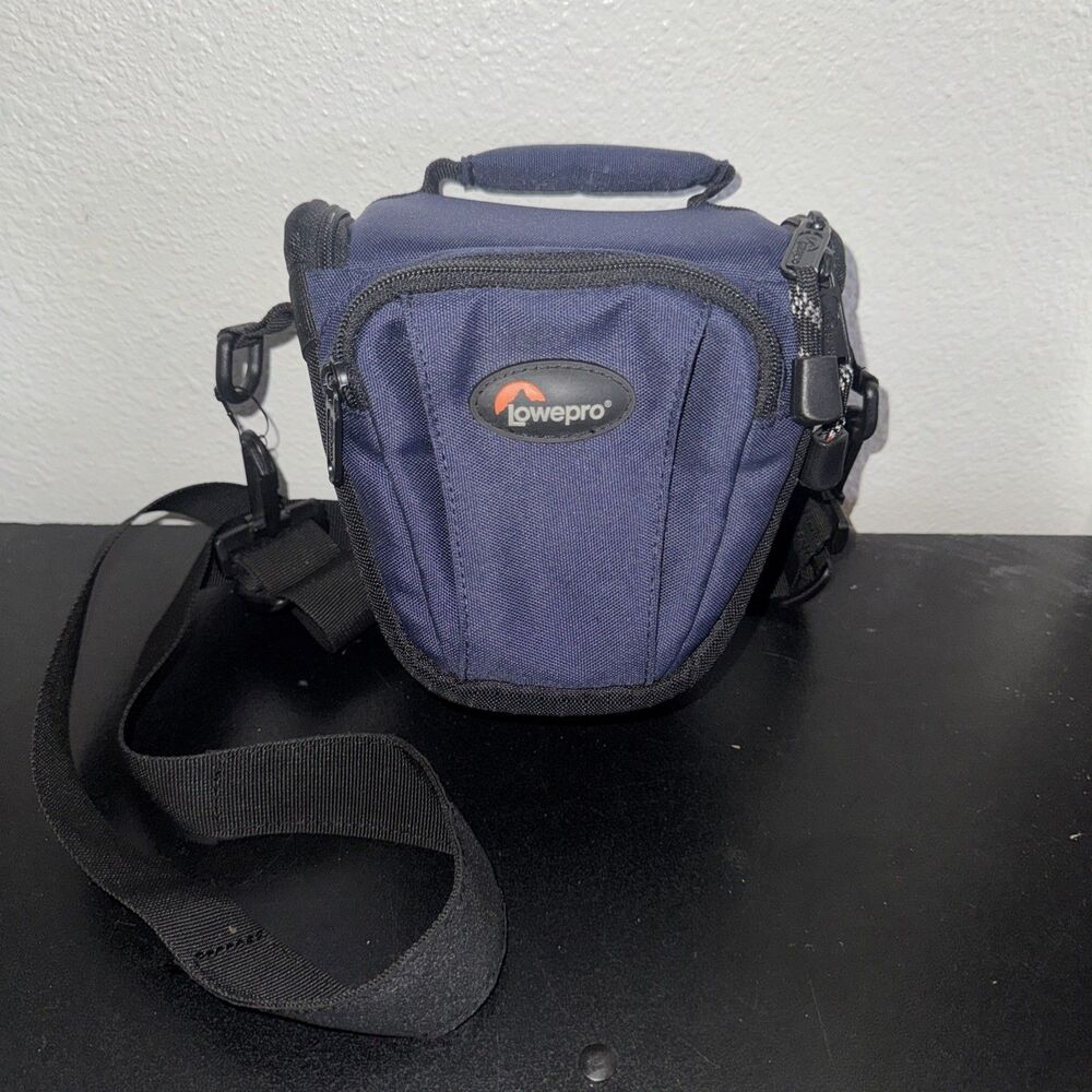 Lowepro TLZ Mini Topload Zoom DSLR Blue Camera Holster Bag w/ Adjustable Strap